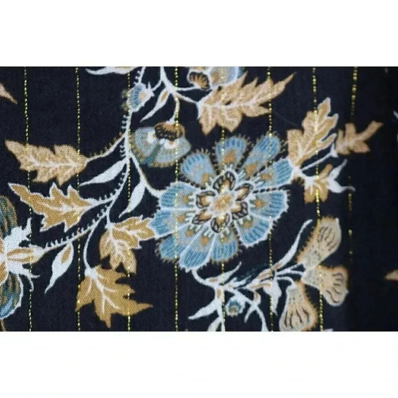 Knox Rose Button Down Blouse-1/2 Balloon Sleeves-Size XL-Gold Metallics - Picture 7 of 7